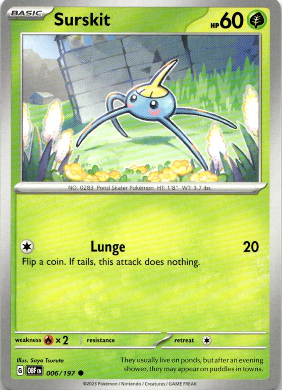 2023 Pokemon Scarlet And Violet Surskit graded slab