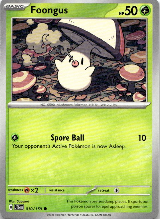 2025 Pokemon Scarlet And Violet Foongus graded slab