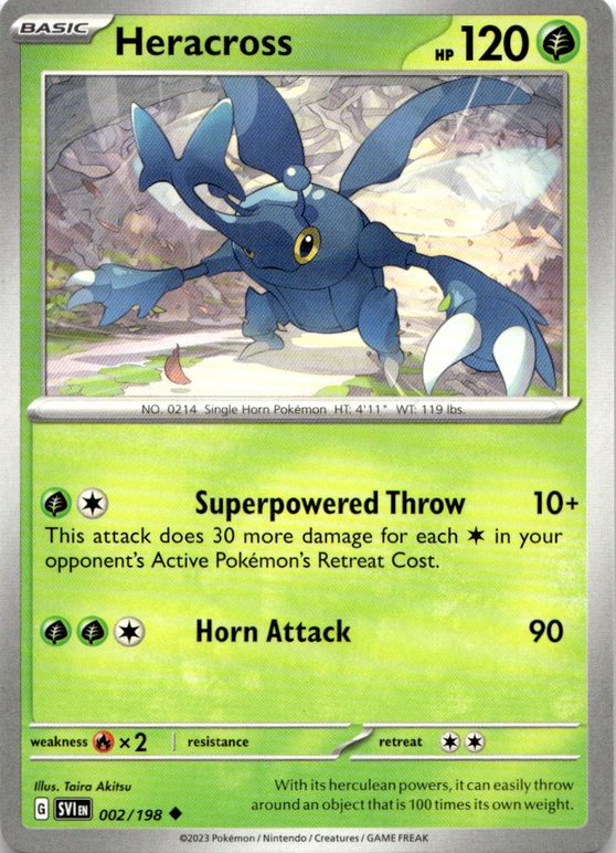 2023 Pokemon Scarlet And Violet Heracross graded slab