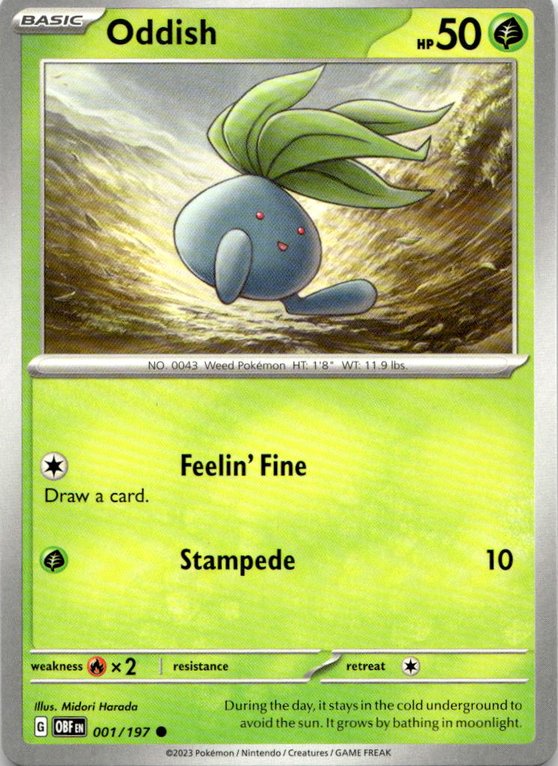 2023 Pokemon Scarlet And Violet Oddish graded slab