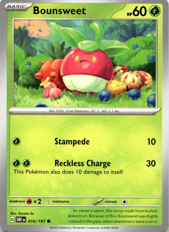 2023 Pokemon Scarlet And Violet Bounsweet graded slab