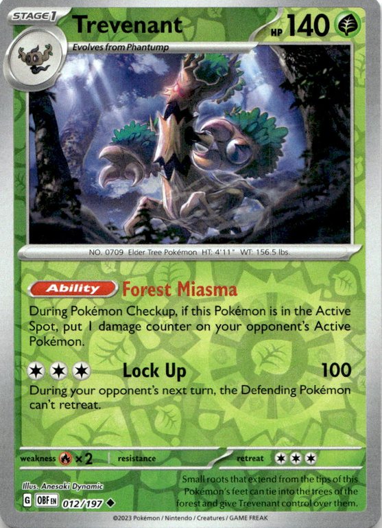 2023 Pokemon Scarlet And Violet Trevenant graded slab