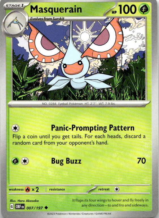 2023 Pokemon Scarlet And Violet Masquerain graded slab