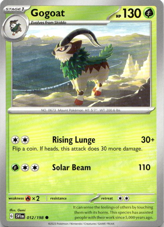 2023 Pokemon Scarlet And Violet Gogoat graded slab