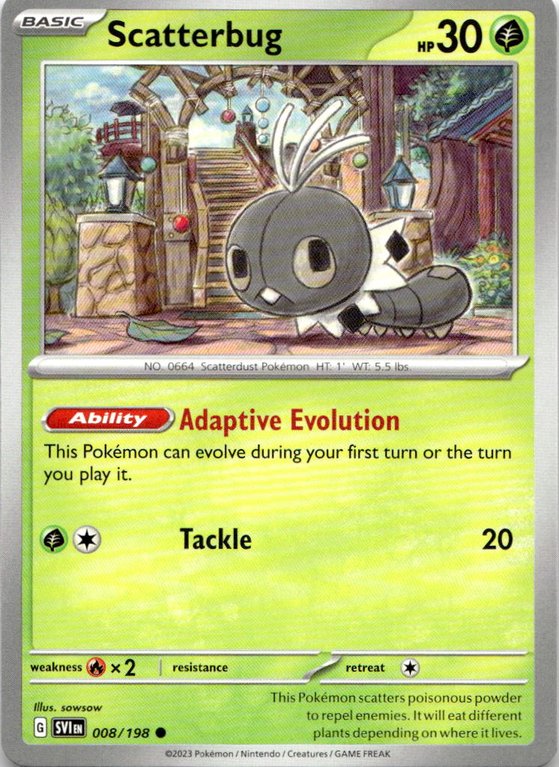 2023 Pokemon Scarlet And Violet Scatterbug graded slab