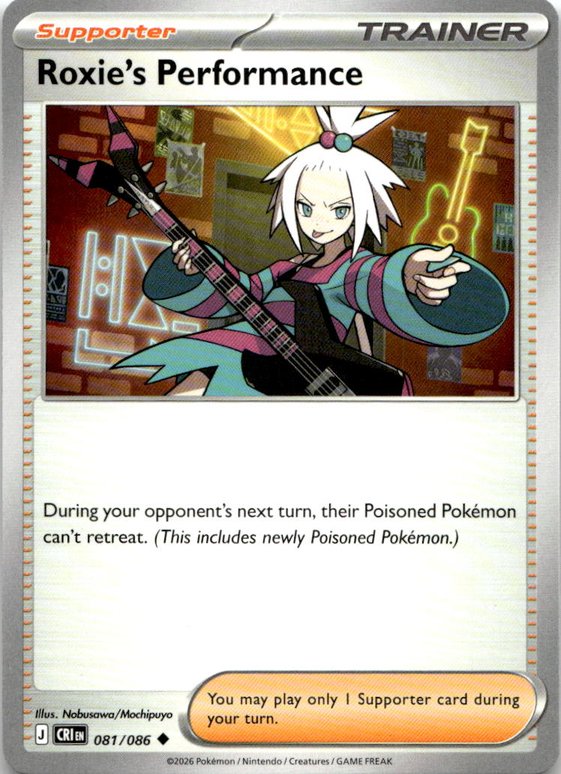 2026 Pokemon Mega Evolution Roxie'S Performance graded slab