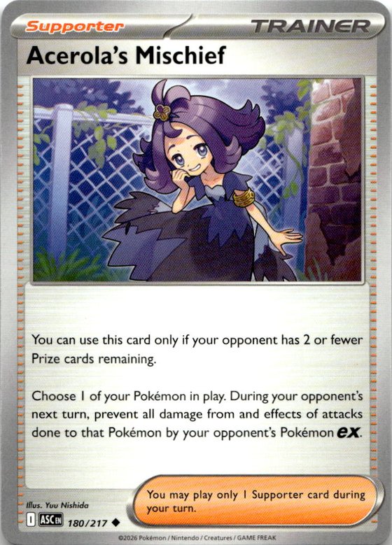 2026 Pokemon Mega Evolution Acerola'S Mischief graded slab