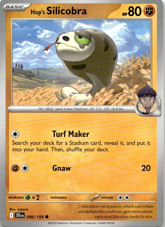 2025 Pokemon Scarlet And Violet Hop's Silicobra graded slab