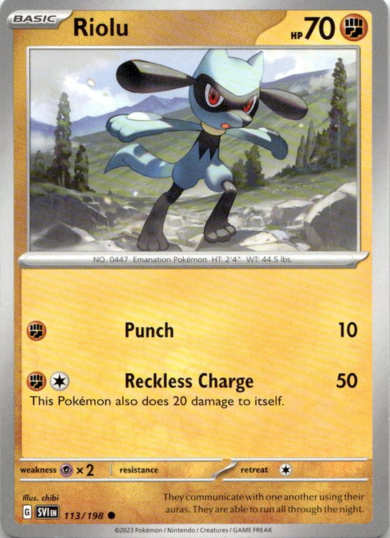 2023 Pokemon Scarlet And Violet Riolu graded slab