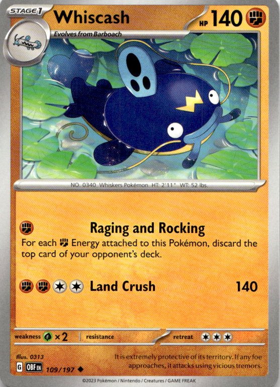 2023 Pokemon Scarlet And Violet Whiscash graded slab
