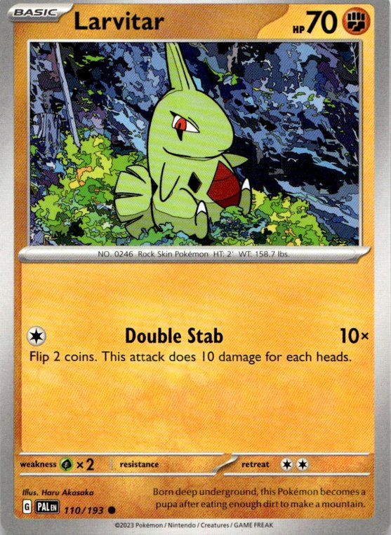 2023 Pokemon Scarlet And Violet Larvitar graded slab