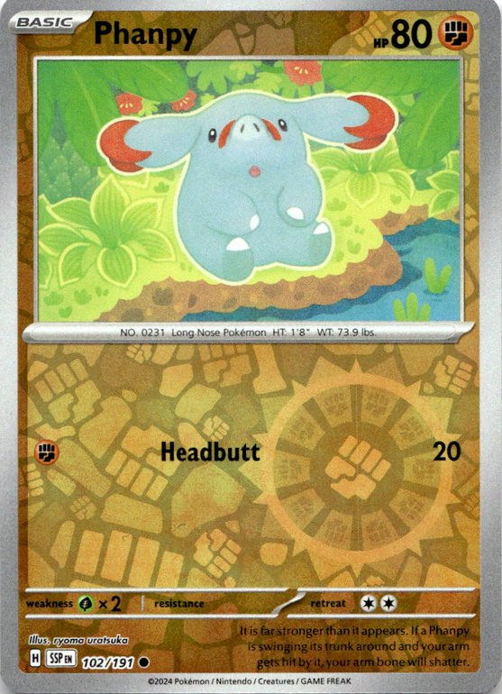 2024 Pokemon Scarlet And Violet Phanpy graded slab