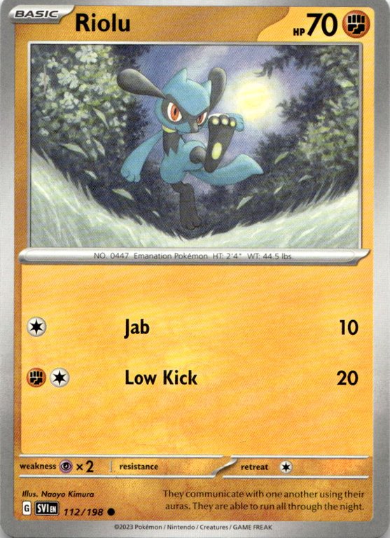 2023 Pokemon Scarlet And Violet Riolu graded slab