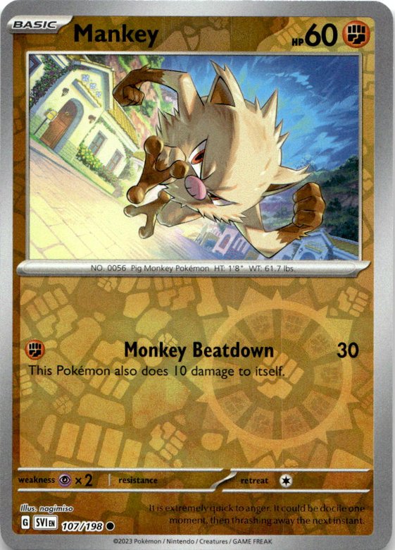 2024 Pokemon Scarlet And Violet Mankey graded slab