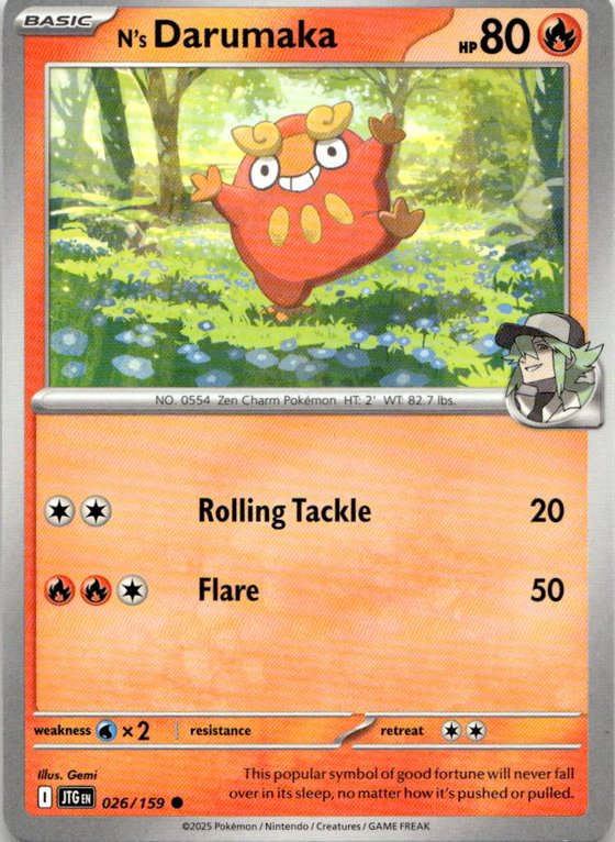 2025 Pokemon Scarlet And Violet N's Darumaka graded slab
