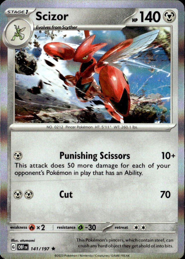 2023 Pokemon Scarlet And Violet Scizor graded slab
