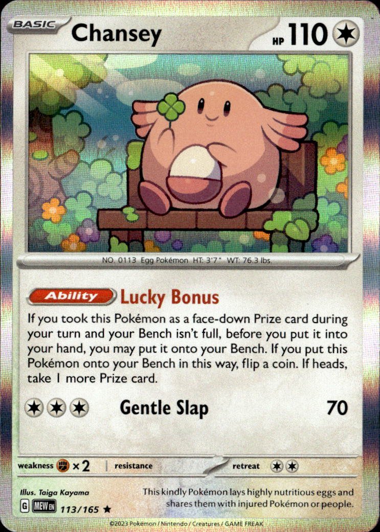 2023 Pokemon Scarlet And Violet Chansey graded slab
