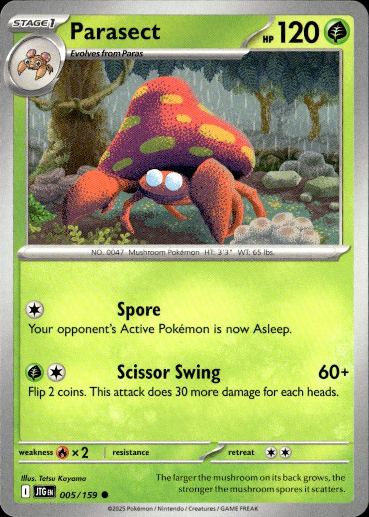 2025 Pokemon Scarlet And Violet Parasect graded slab