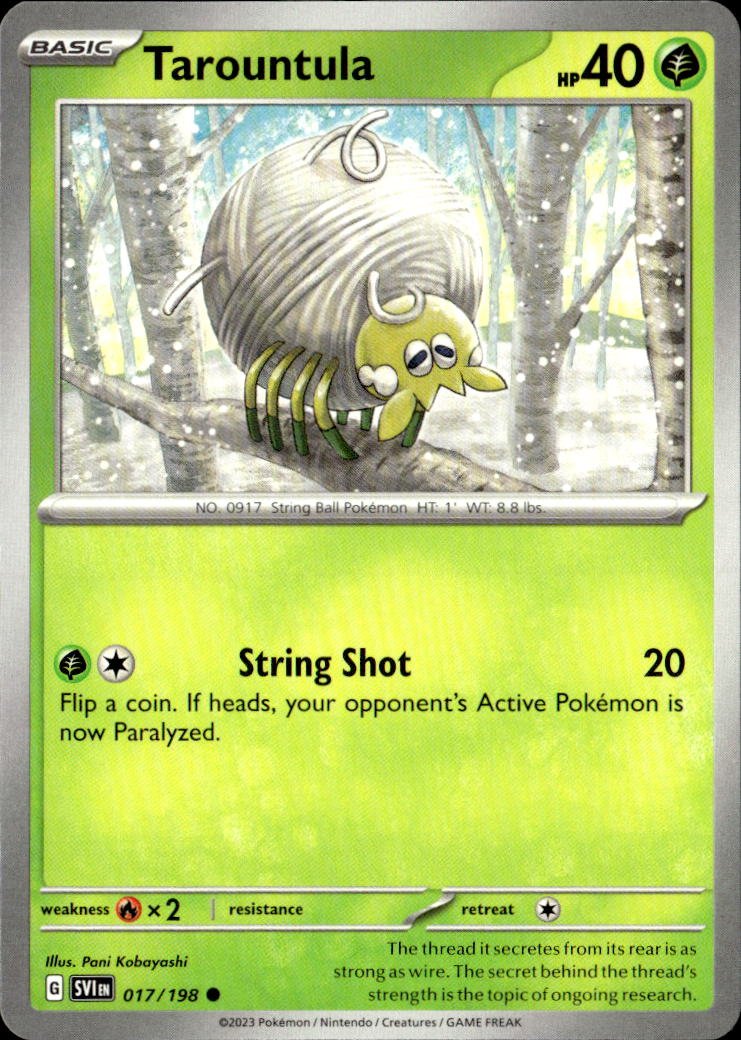 2023 Pokemon Scarlet And Violet Tarountula graded slab