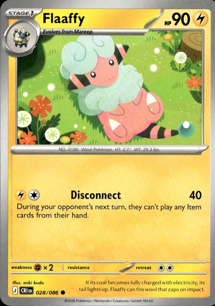 2026 Pokemon Mega Evolution Flaaffy graded slab