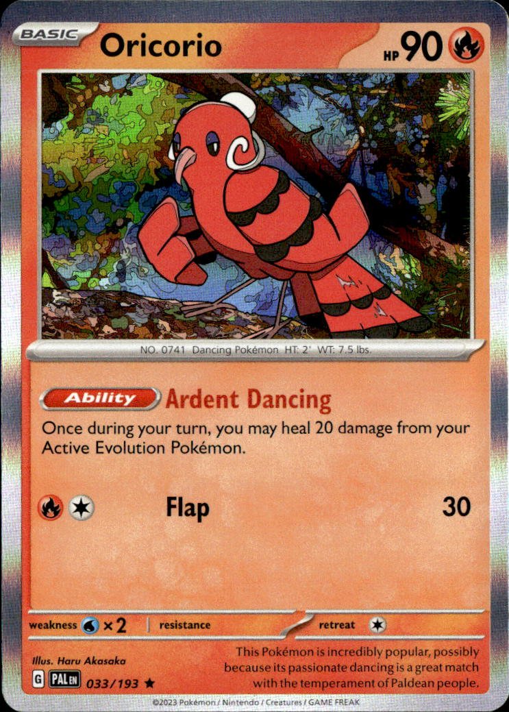2023 Pokemon Scarlet And Violet Oricorio graded slab