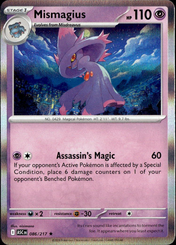2026 Pokemon Mega Evolution Mismagius graded slab