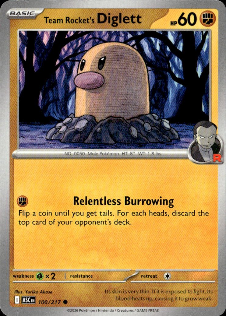 Team Rocket'S Diglett graded slab