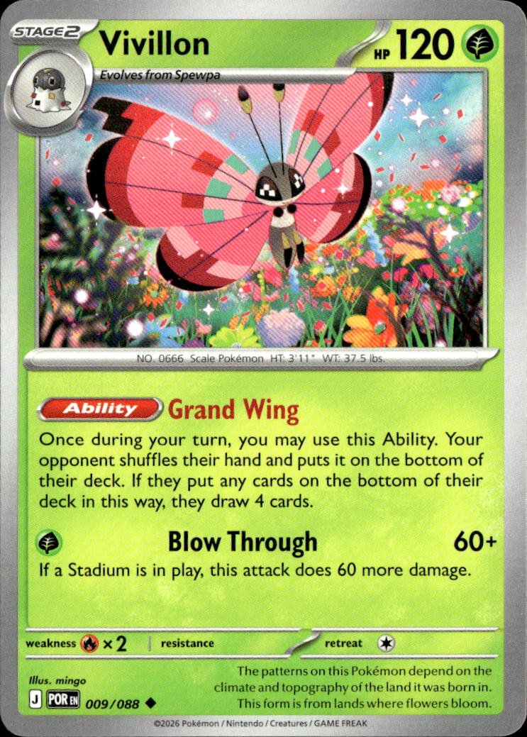 2026 Pokemon Mega Evolution Vivillon graded slab
