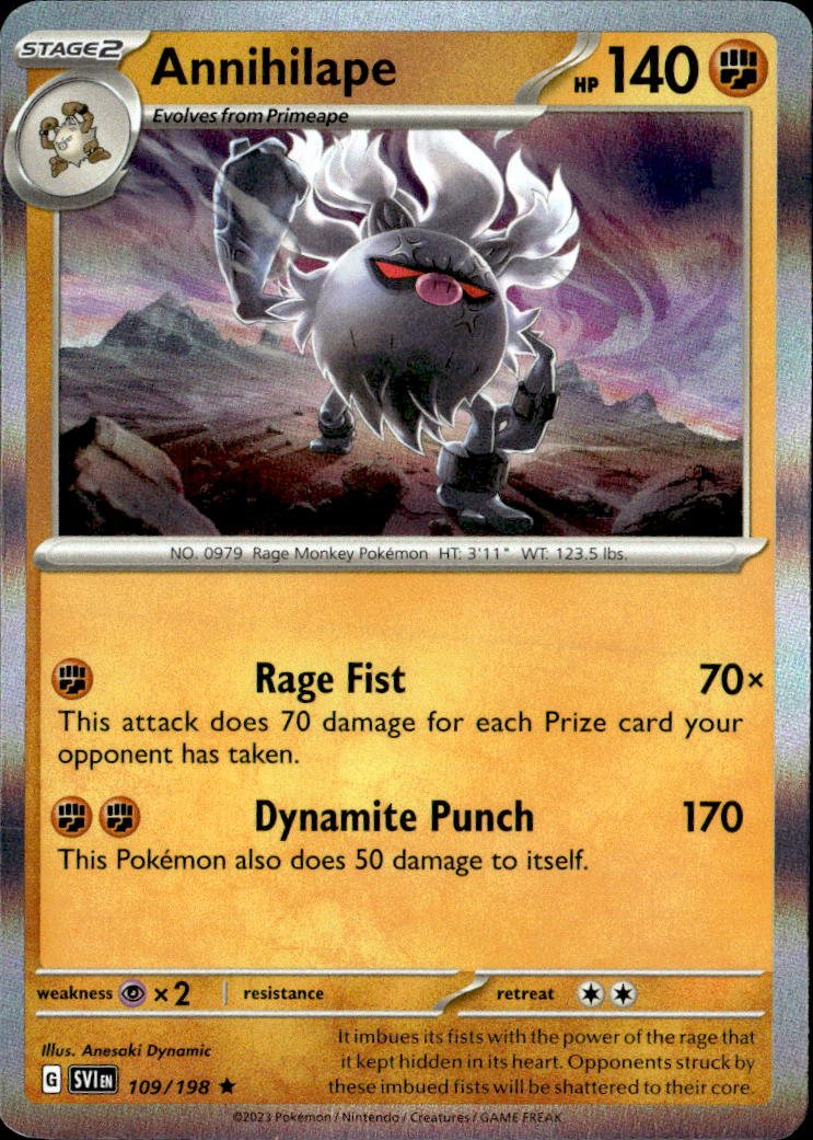 2023 Pokemon Scarlet And Violet Annihilape graded slab