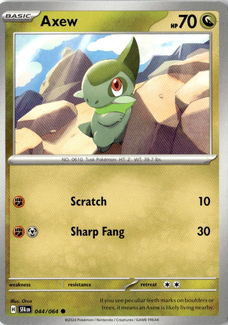 2024 Pokemon Scarlet And Violet Axew graded slab
