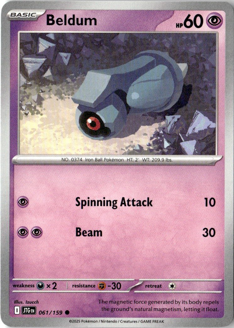 2025 Pokemon Scarlet And Violet Beldum graded slab