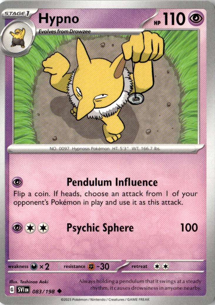 2023 Pokemon Scarlet And Violet Hypno graded slab