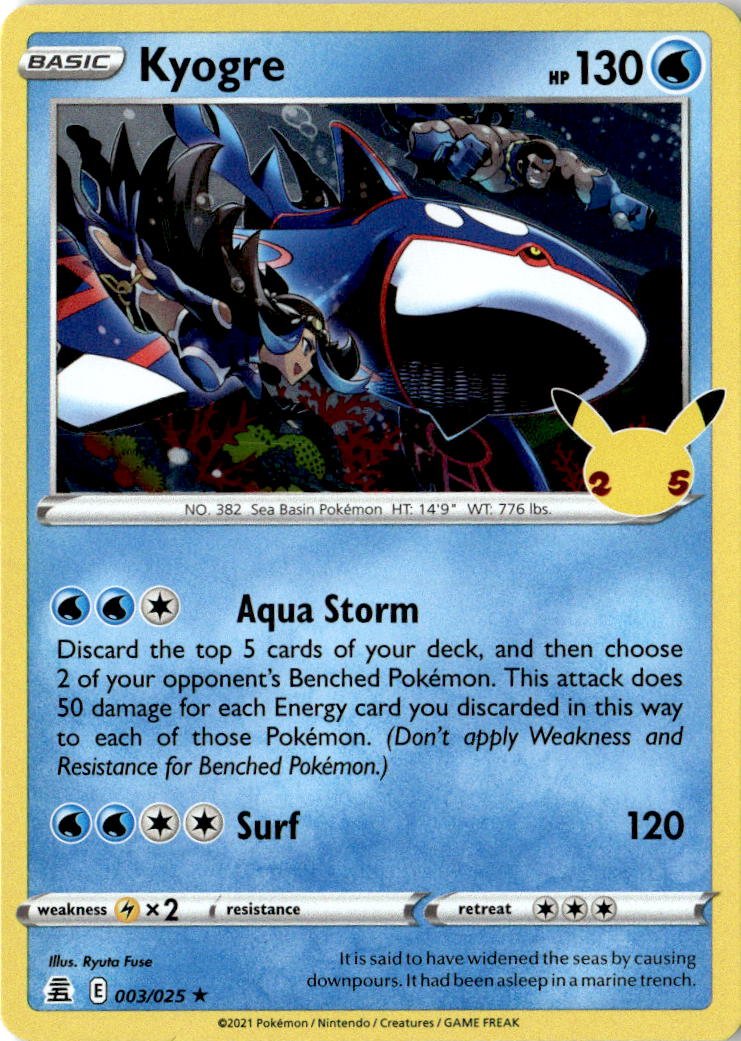 2021 Pokemon Sword And Shield Kyogre graded slab