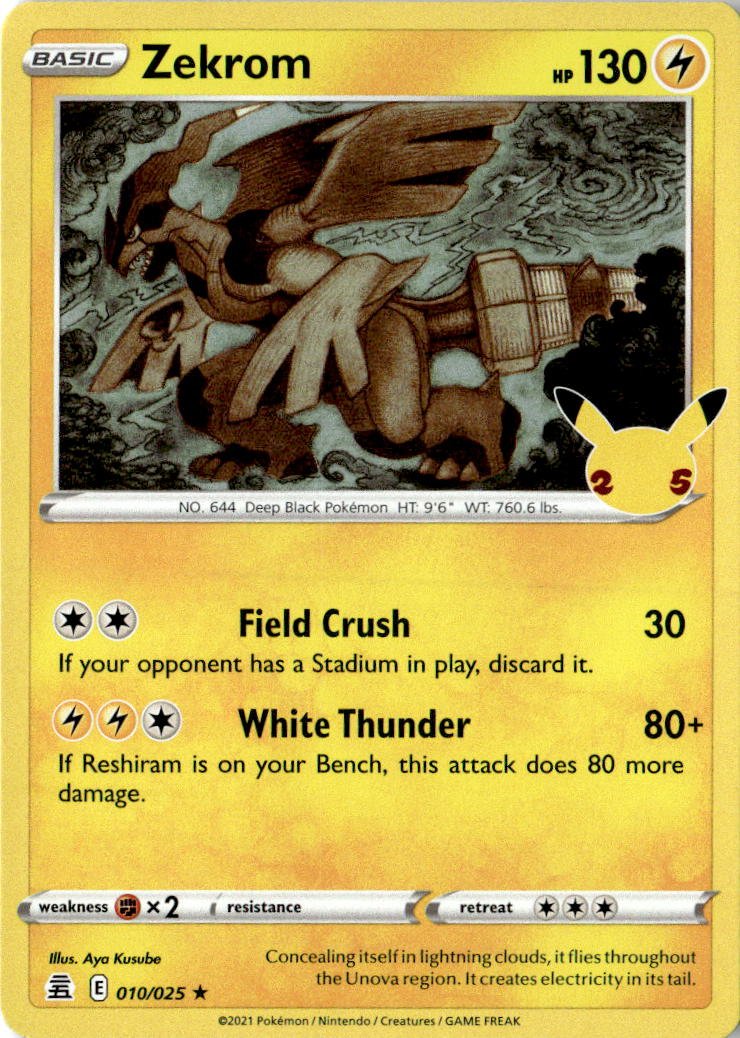 2021 Pokemon Sword And Shield Zekrom graded slab