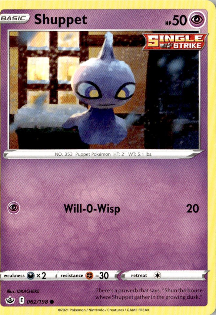 2021 Pokemon Sword And Shield Shuppet graded slab