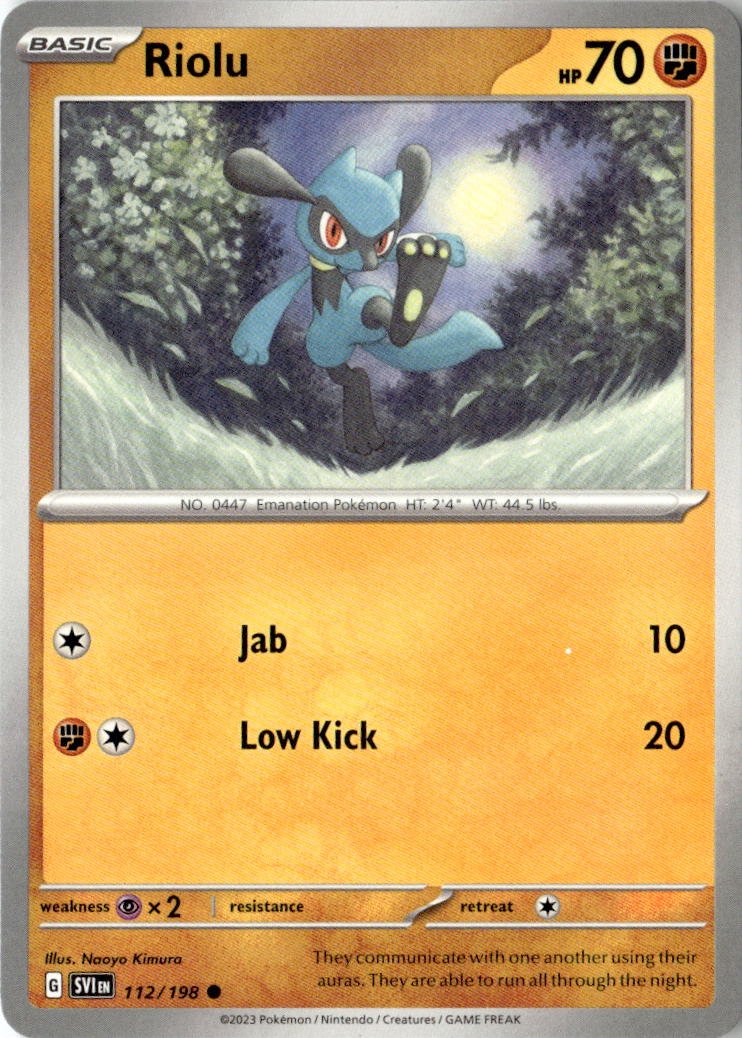 2023 Pokemon Scarlet And Violet Riolu graded slab