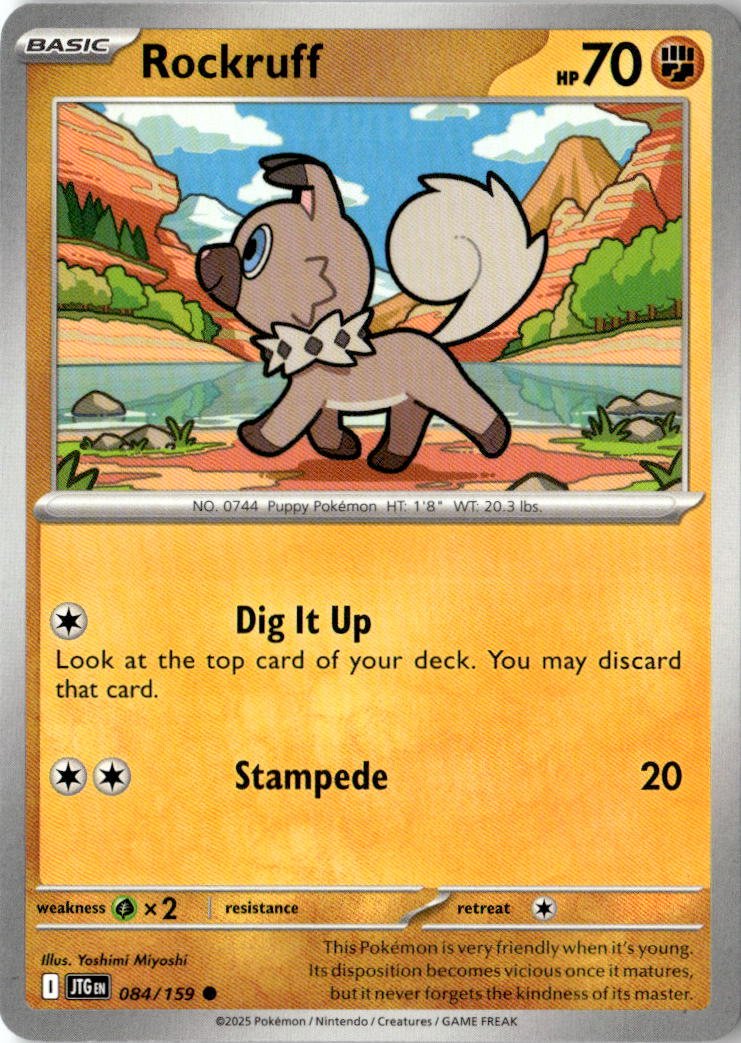 2025 Pokemon Scarlet And Violet Rockruff graded slab