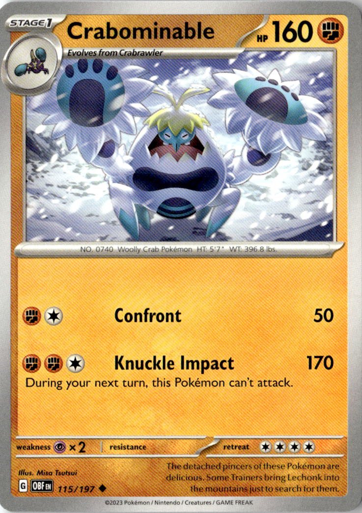 2023 Pokemon Scarlet And Violet Crabominable graded slab