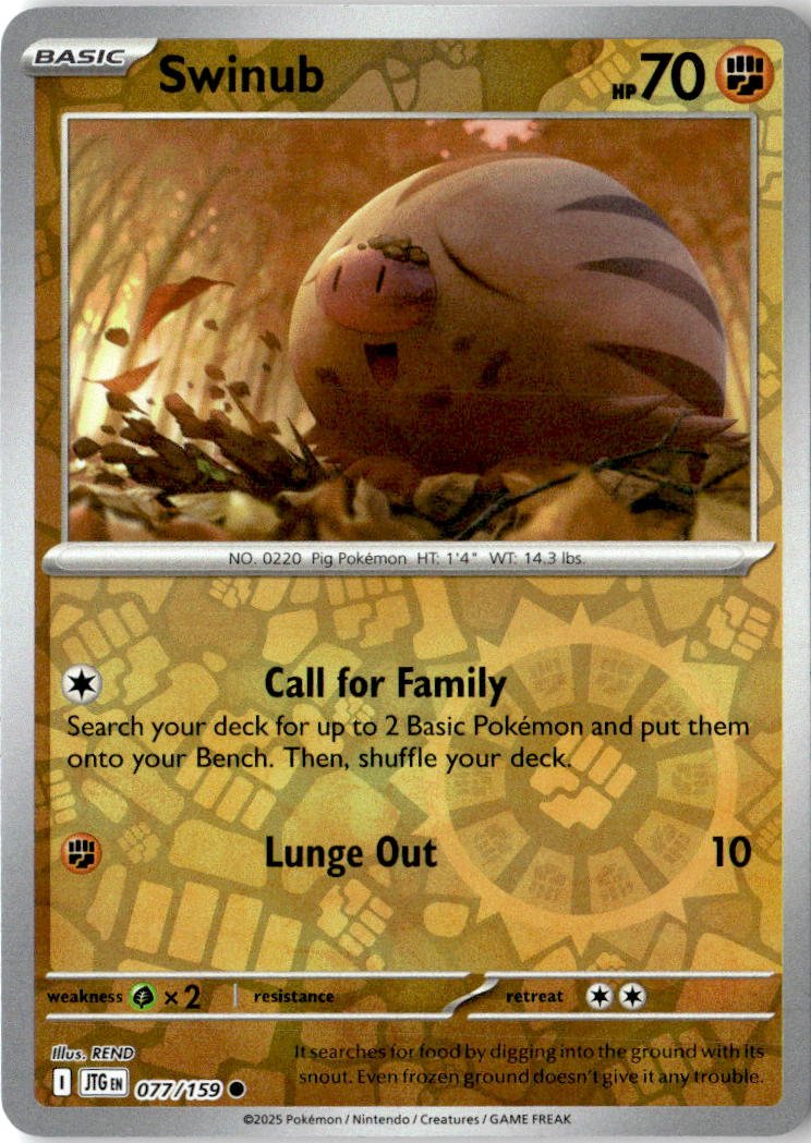 2025 Pokemon Scarlet And Violet Swinub graded slab
