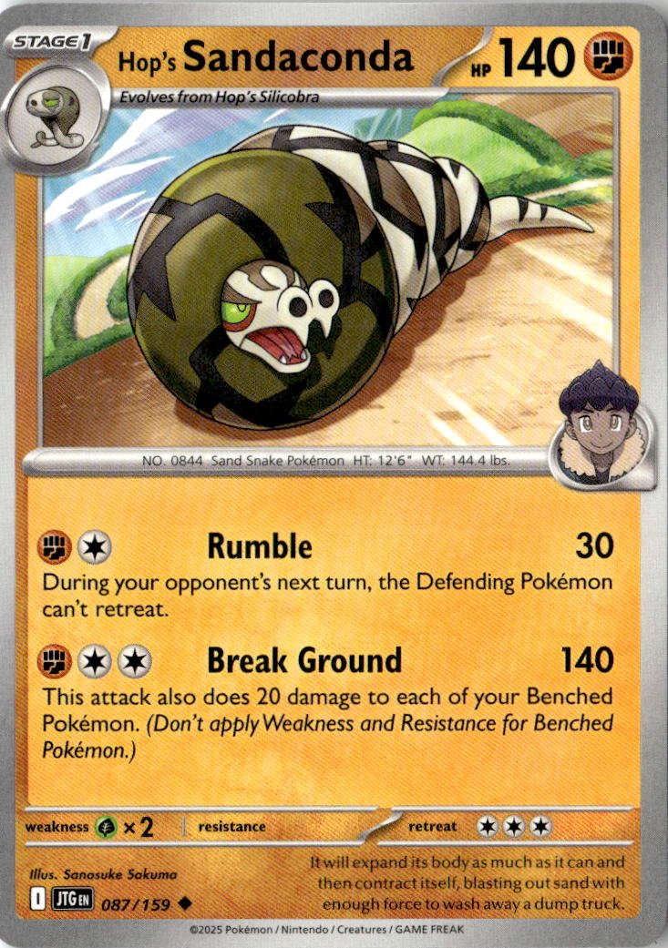 2025 Pokemon Scarlet And Violet Hop's Sandaconda graded slab