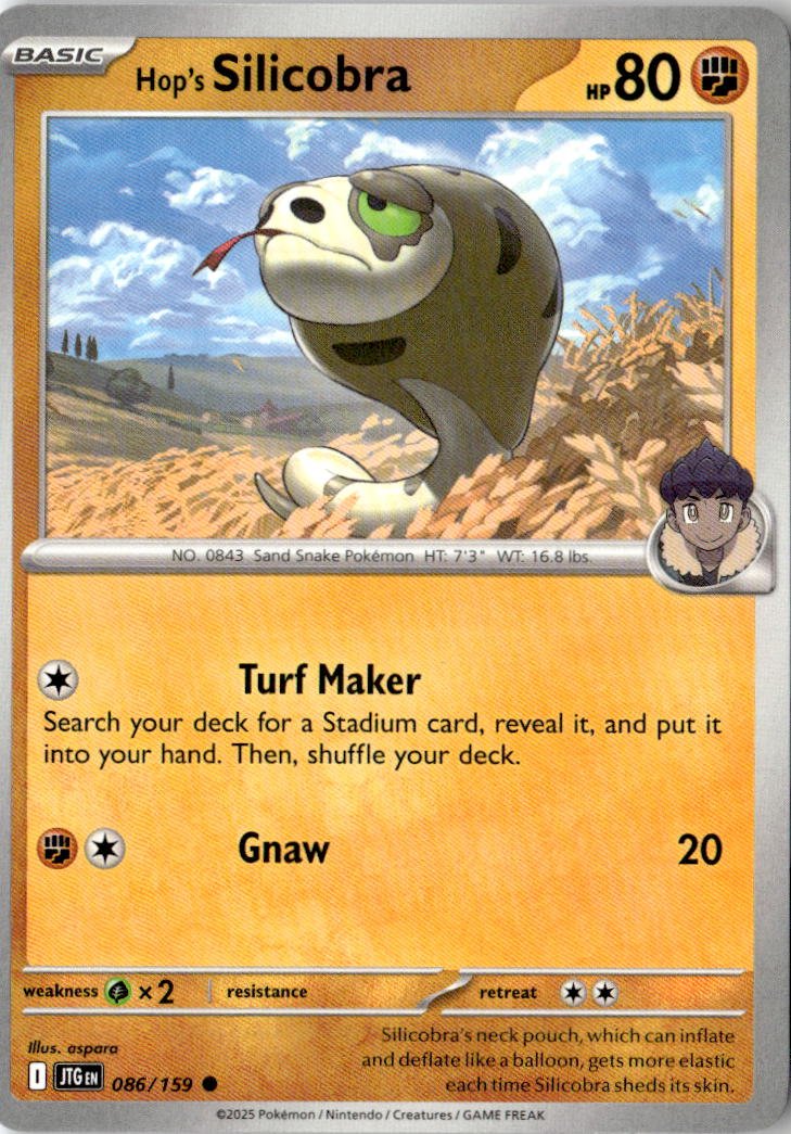 2025 Pokemon Scarlet And Violet Hop'S Silicobra graded slab