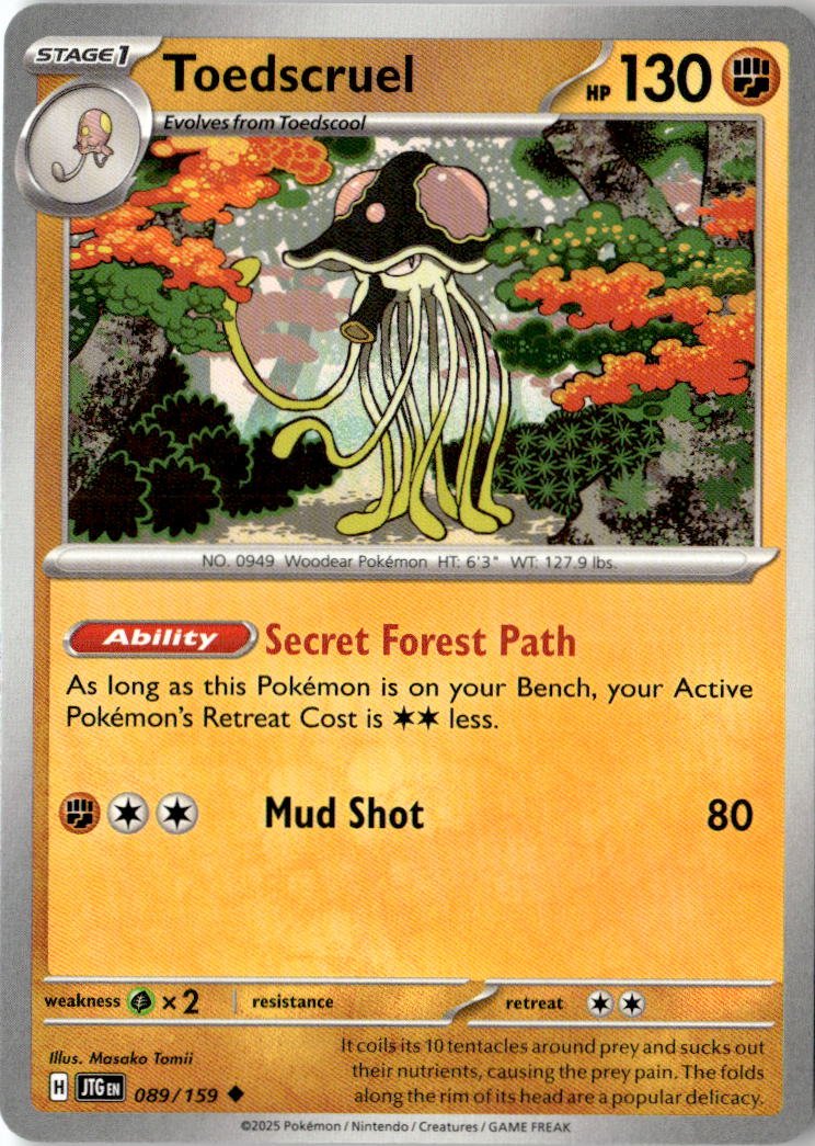 2025 Pokemon Scarlet And Violet Toedscruel graded slab