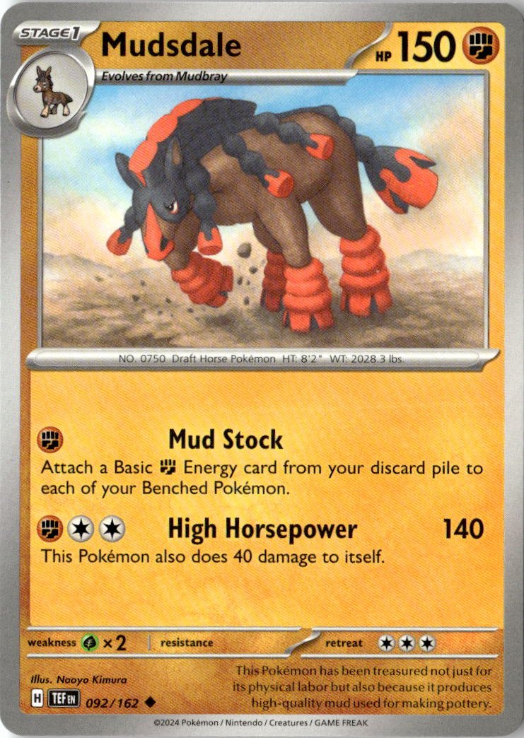 2024 Pokemon Scarlet And Violet Mudsdale graded slab