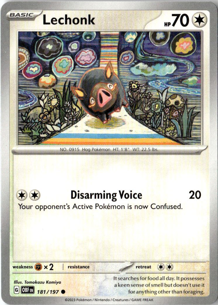 2023 Pokemon Scarlet And Violet Lechonk graded slab