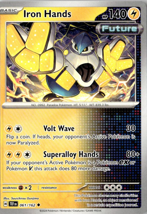2024 Pokemon Scarlet And Violet Iron Hands graded slab