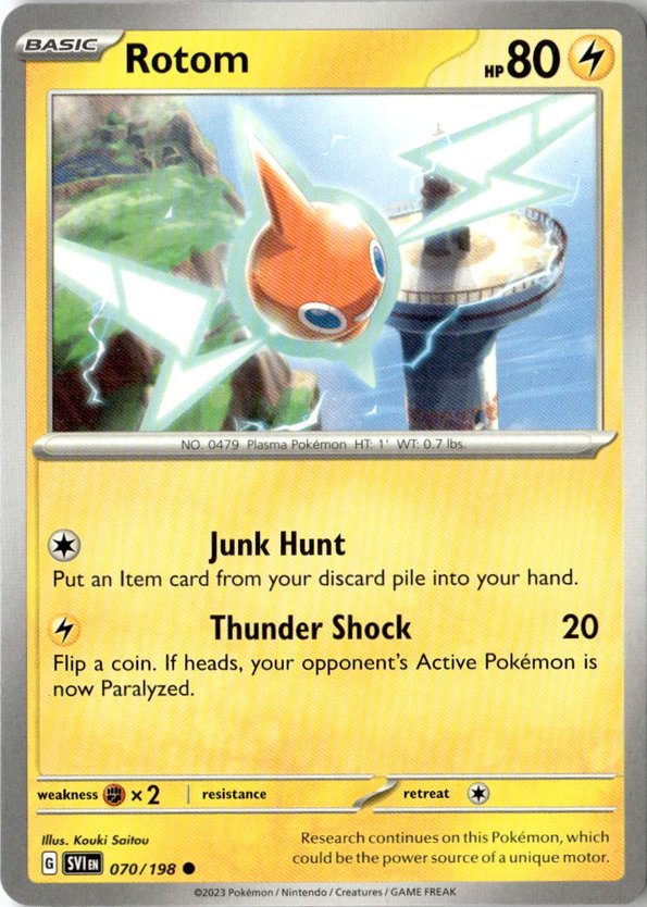 2023 Pokemon Scarlet And Violet Rotom graded slab