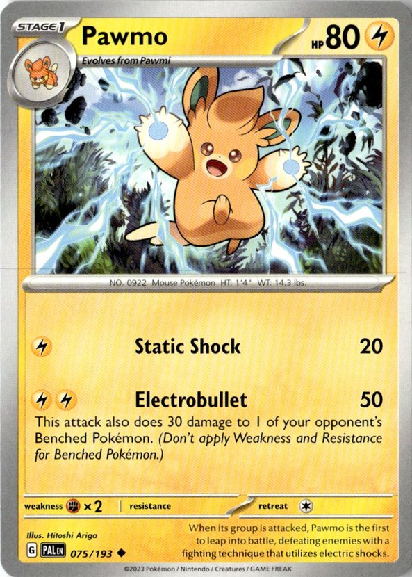 2023 Pokemon Scarlet And Violet Pawmo graded slab
