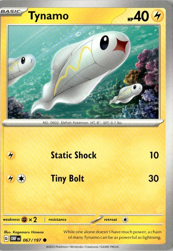 2023 Pokemon Scarlet And Violet Tynamo graded slab