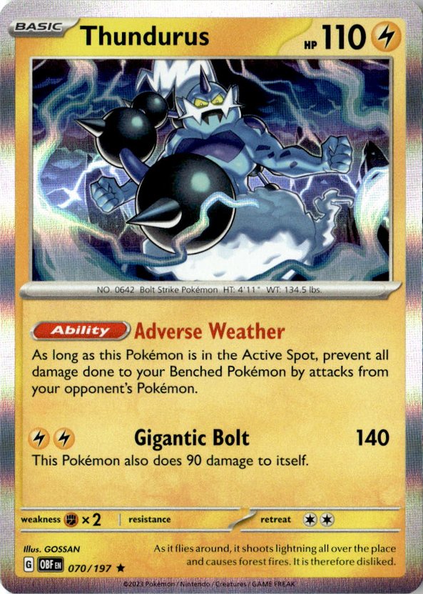 2023 Pokemon Scarlet And Violet Thundurus graded slab