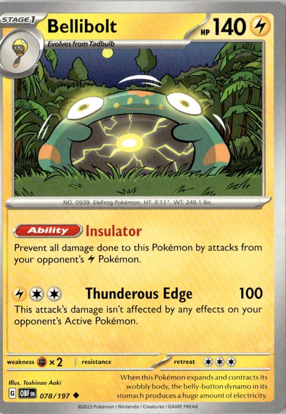2023 Pokemon Scarlet And Violet Bellibolt graded slab